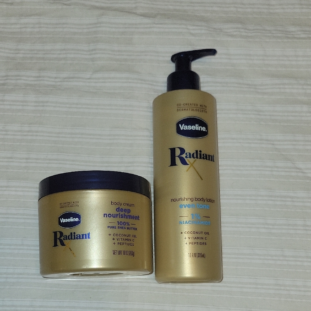 Vaseline Radiant X Body Lotion and Cream 2-piece Set